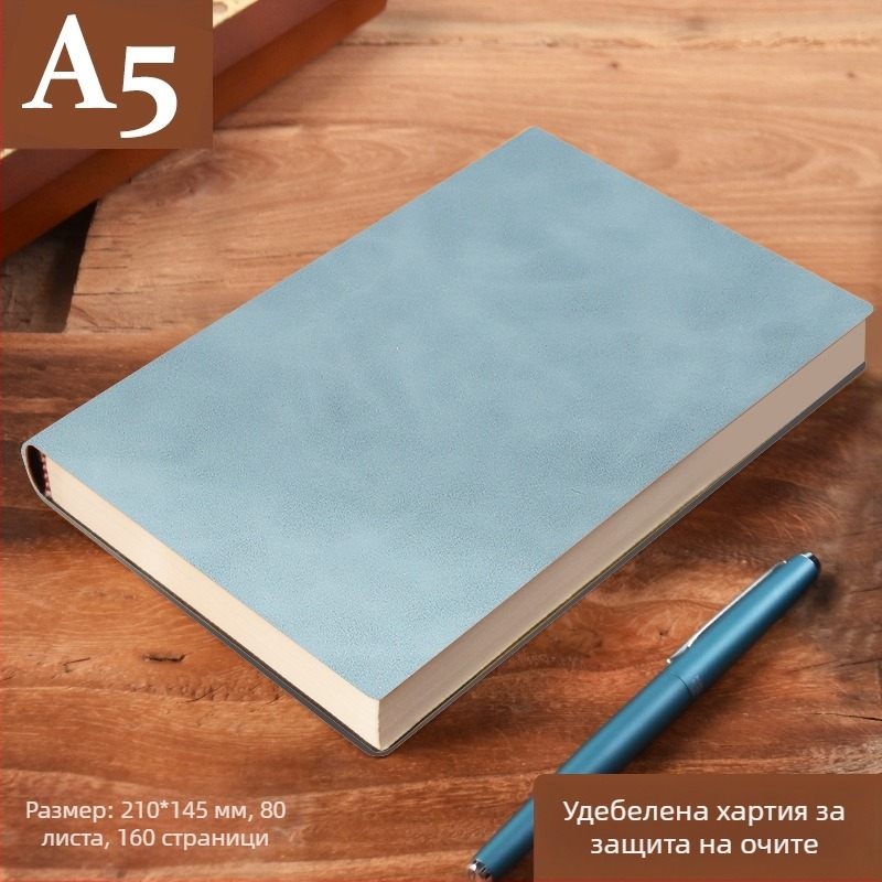 Бележник от удебелена кожа с катарама, бизнес хора, обикновени студенти, 5 срещи, книга за записване, изкуство