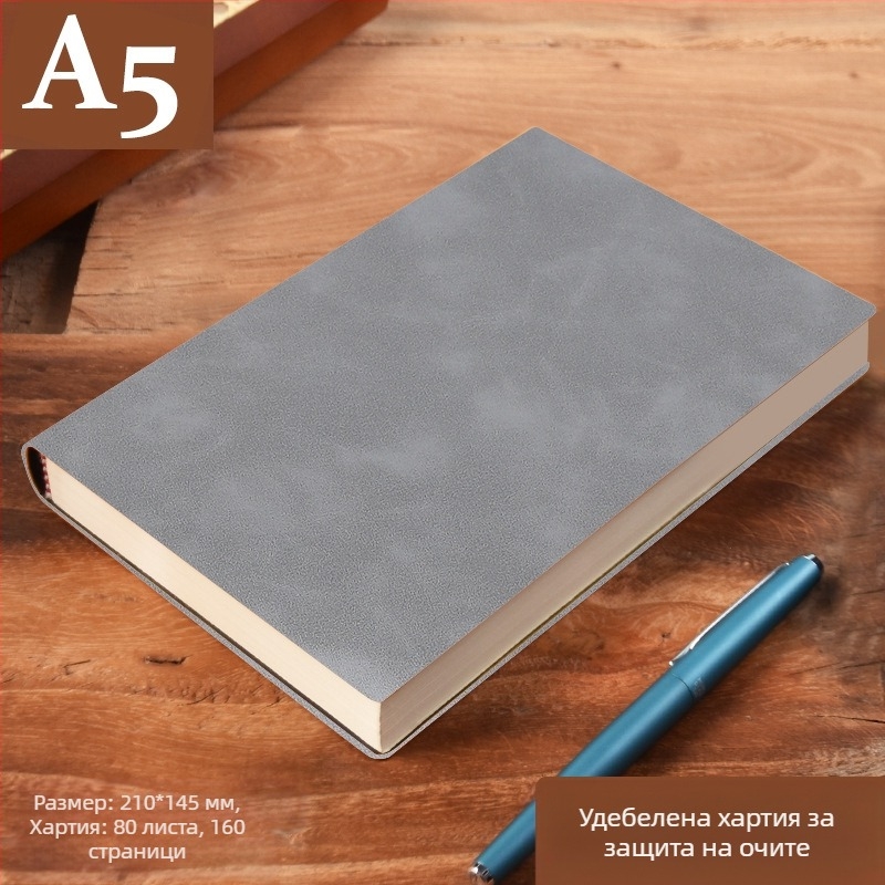 Бележник от удебелена кожа с катарама, бизнес хора, обикновени студенти, 5 срещи, книга за записване, изкуство