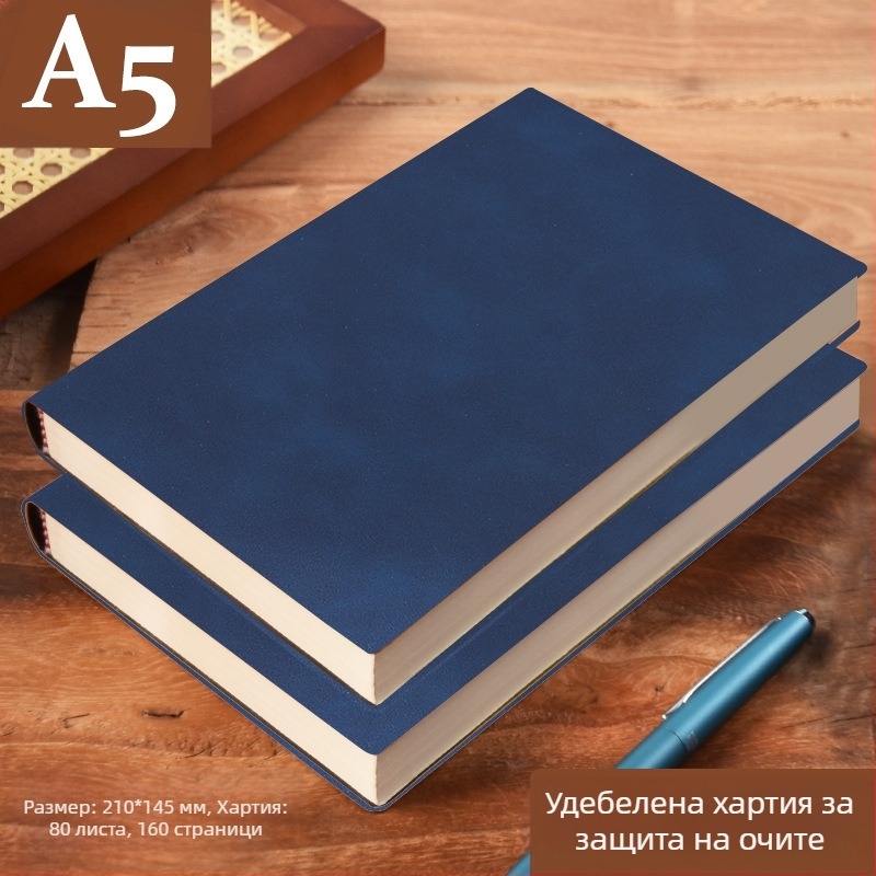 Бележник от удебелена кожа с катарама, бизнес хора, обикновени студенти, 5 срещи, книга за записване, изкуство