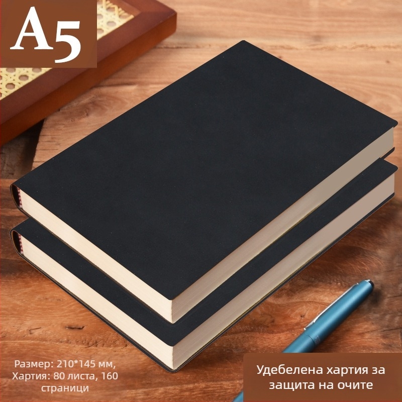 Бележник от удебелена кожа с катарама, бизнес хора, обикновени студенти, 5 срещи, книга за записване, изкуство