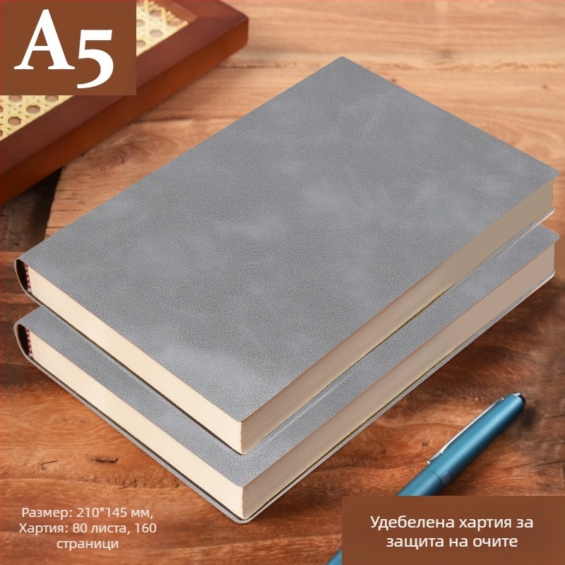 Бележник от удебелена кожа с катарама, бизнес хора, обикновени студенти, 5 срещи, книга за записване, изкуство