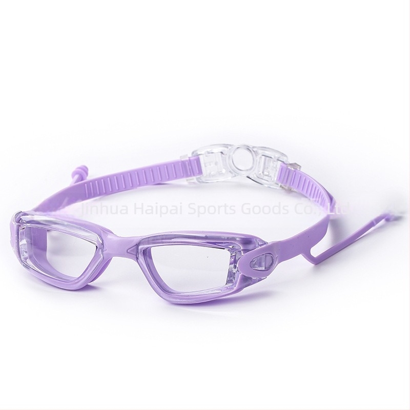 Трансгранични очила за плуване с висока разделителна способност за възрастни, очила за плуване против замъгляване на едро за мъже и жени, водоустойчиви силиконови очила за плуване в кутия