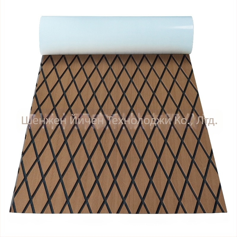 Противоплъзгаща се подова настилка за яхта, противоплъзгаща защитна подложка за крака, аксесоари за каяк, ромб, тик, морска EVA подова постелка