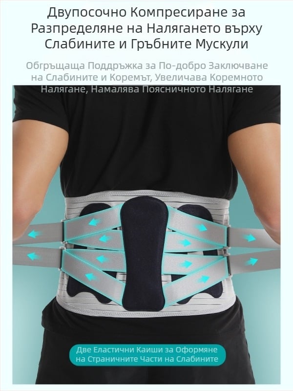 Колан за талия Rodafei с горещо пресоване D09, опора за лумбални дискове, лумбална опора за изпъкнала лумбална болка, разширена дишаща опора