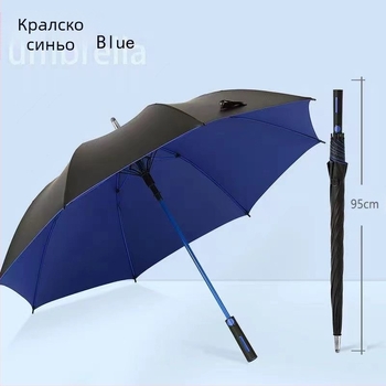 Водоустойчив калъф с дълга дръжка, чадър за голф с голямо око, дъждобран, двойно предназначение, защита от буря, прав прът от влакна, здрав и издръжлив слънцезащитен крем