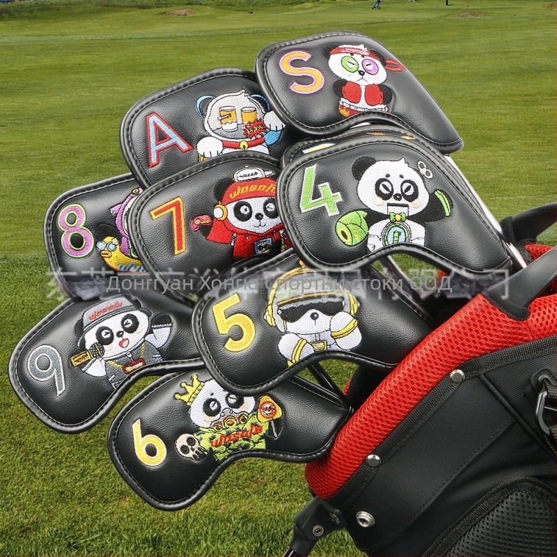 Калъф за глава за голф от фабрика Source Direct Supply Mini Panda Pattern Golf Iron Headcaver