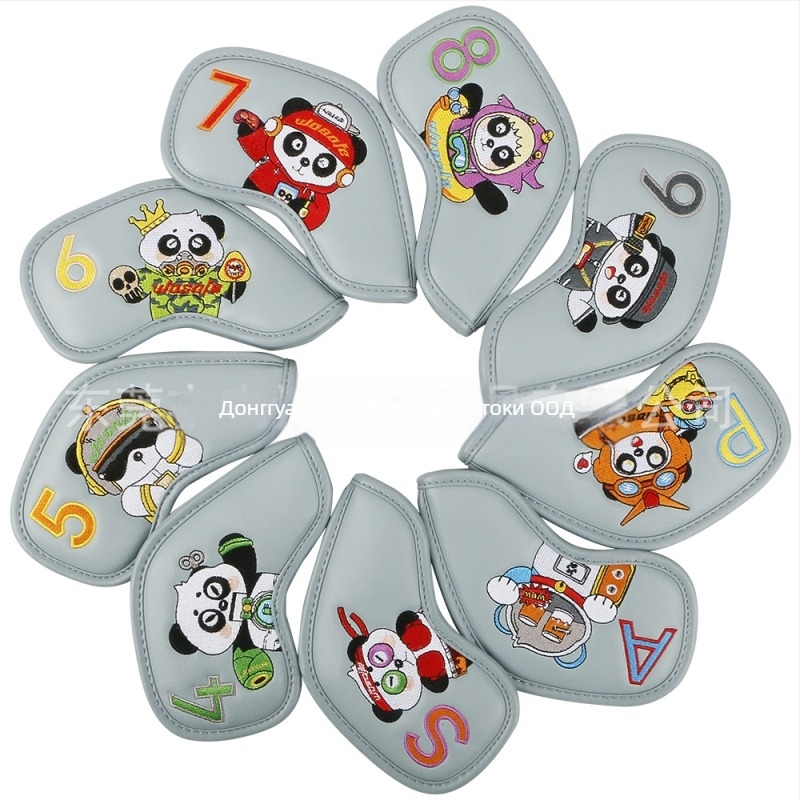Калъф за глава за голф от фабрика Source Direct Supply Mini Panda Pattern Golf Iron Headcaver