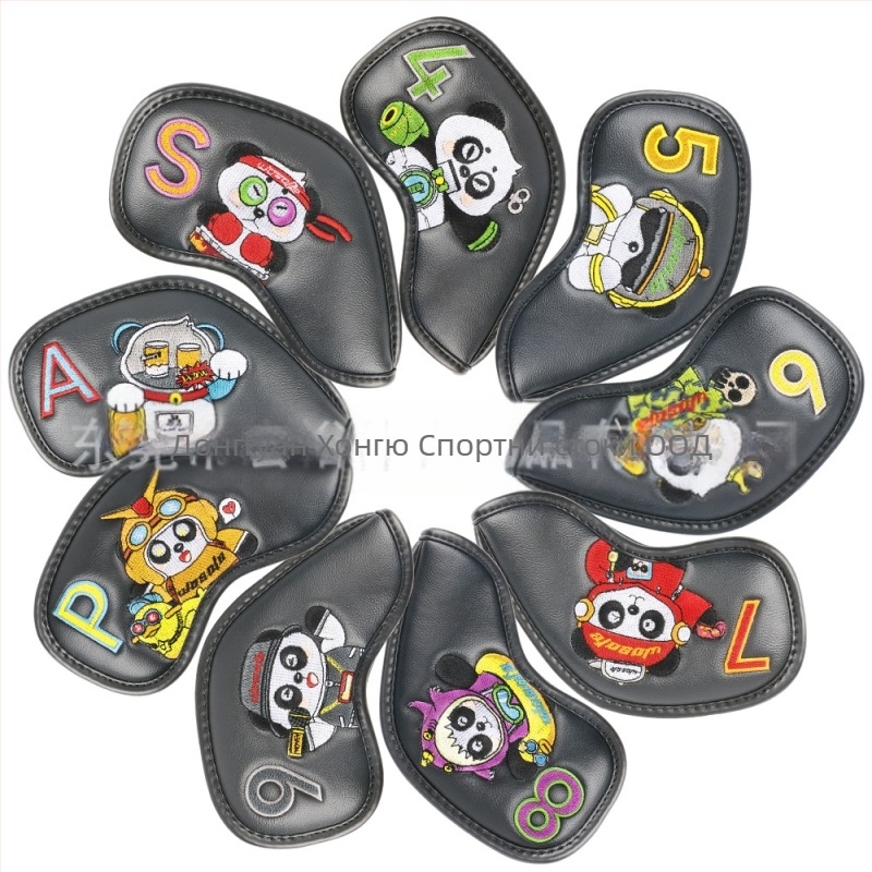 Калъф за глава за голф от фабрика Source Direct Supply Mini Panda Pattern Golf Iron Headcaver