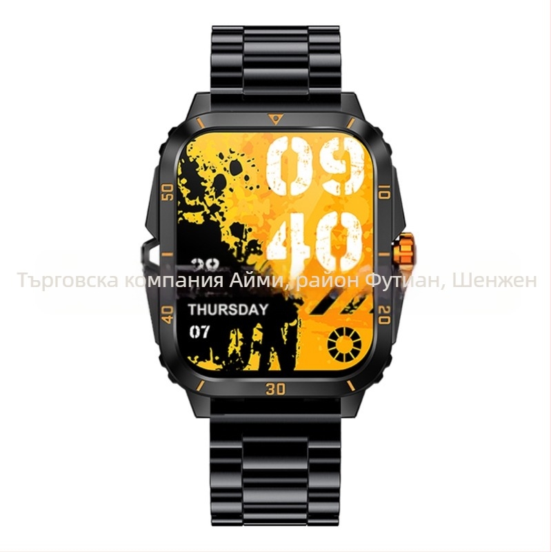 Смарт часовник CrossBorder Kt71 с мониторинг на пулса, Bluetooth разговори, набиране, броене на крачки, мултиспортни режими и многофункционален спортен часовник