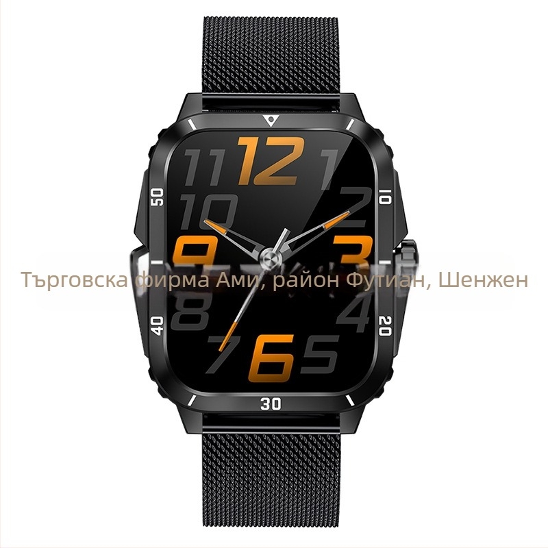 Смарт часовник CrossBorder Kt71 с мониторинг на пулса, Bluetooth разговори, набиране, броене на крачки, мултиспортни режими и многофункционален спортен часовник