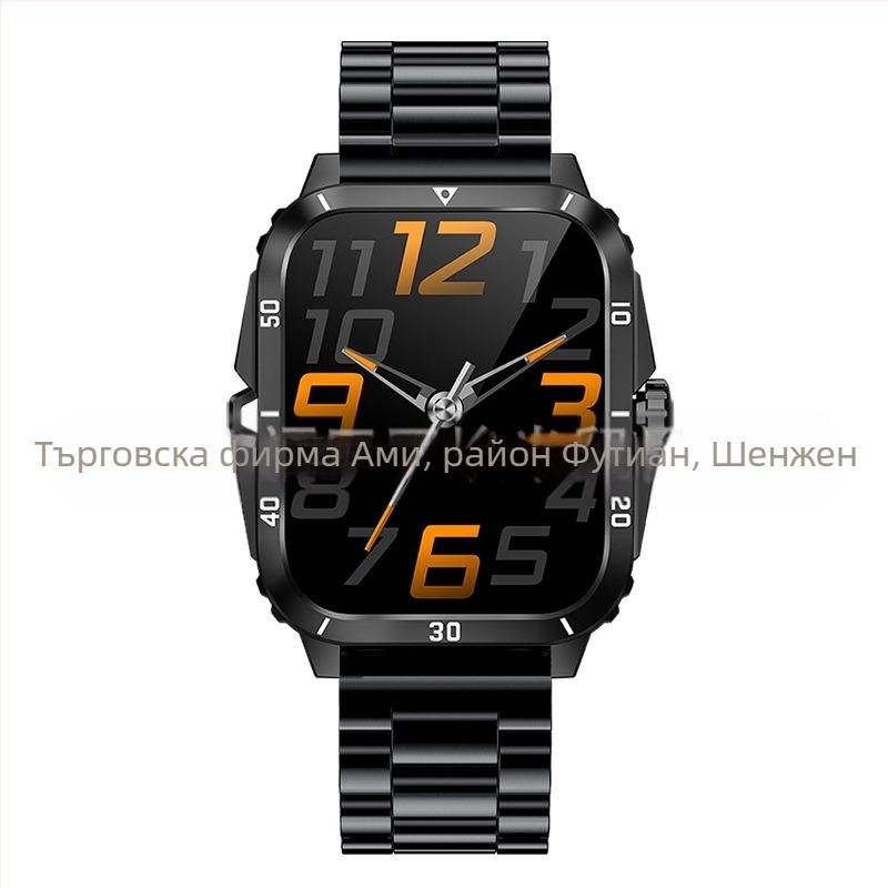 Смарт часовник CrossBorder Kt71 с мониторинг на пулса, Bluetooth разговори, набиране, броене на крачки, мултиспортни режими и многофункционален спортен часовник