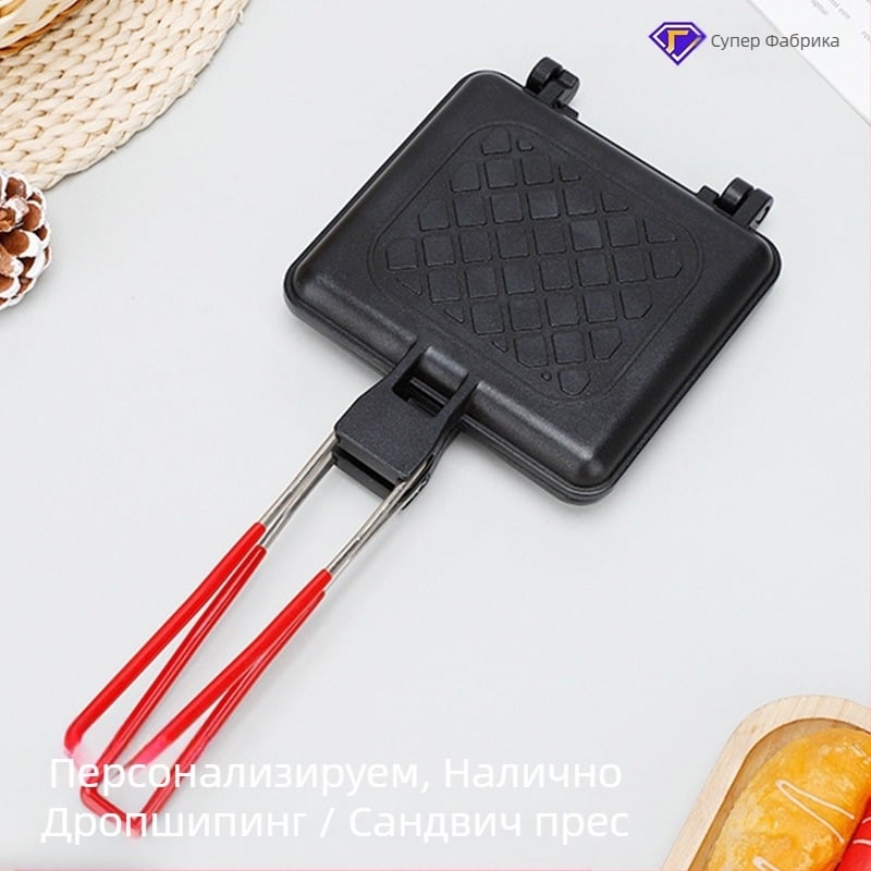 Трансгранична външна подвижна тава за печене на сандвичи, двустранна незалепваща тава за печене, газова универсална форма за хляб