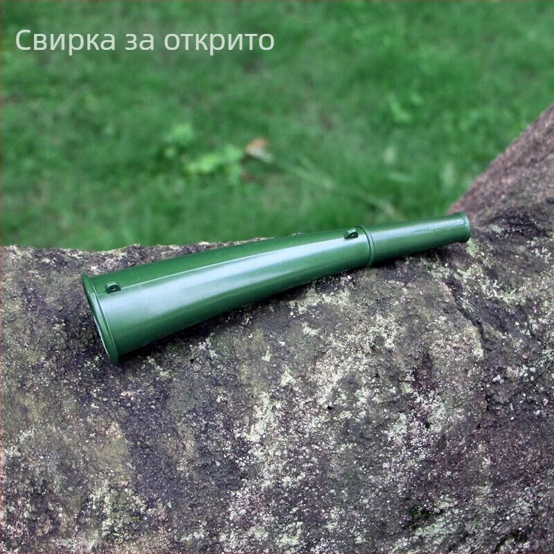 Зелена свирка за рог, събиране на обучение за оцеляване при спешни случаи на открито, пластмасов сигнал, малък рог