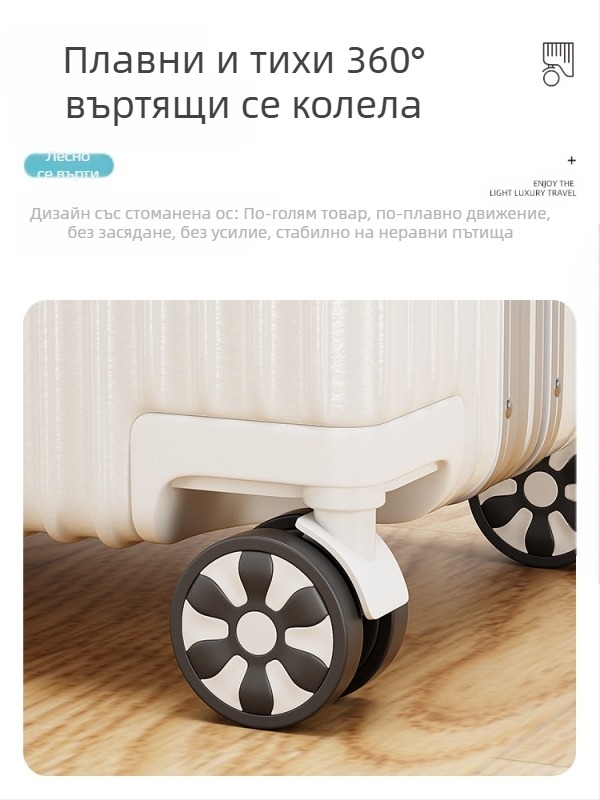 20-инчов алуминиев калъф за количка Универсален куфар с колела Дамски куфар Ретро 24-инчов студентски куфар за пароли на едро Багаж