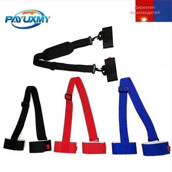 Трансгранична налична каишка за ски, преносима двойна дъска за сноуборд, фиксирана каишка, регулируема каишка за шейна