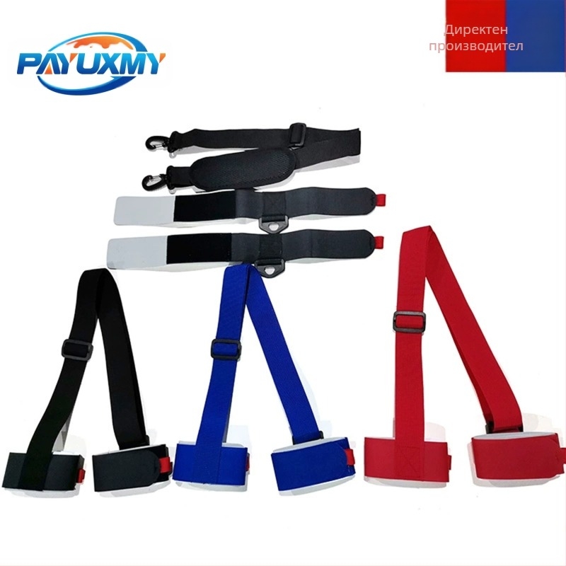 Трансгранична налична каишка за ски, преносима двойна дъска за сноуборд, фиксирана каишка, регулируема каишка за шейна