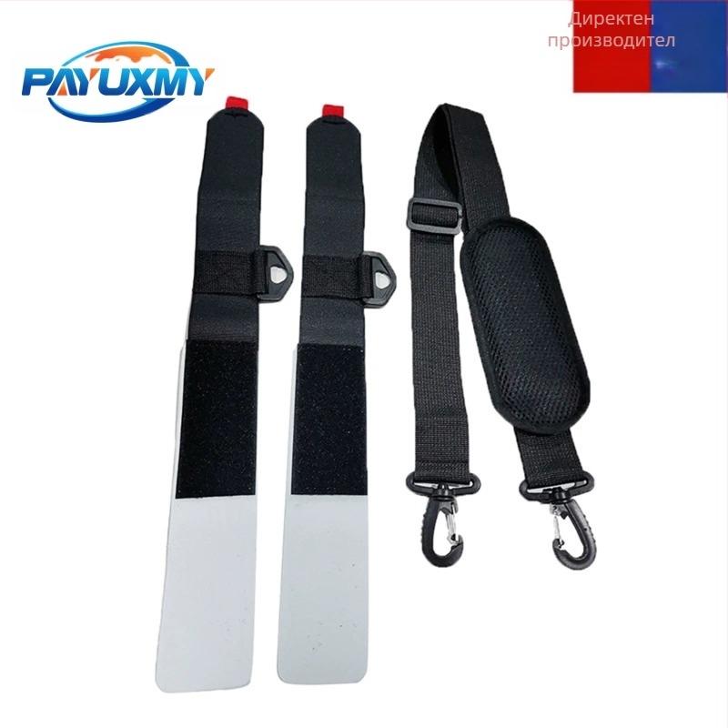 Трансгранична налична каишка за ски, преносима двойна дъска за сноуборд, фиксирана каишка, регулируема каишка за шейна