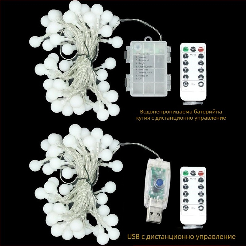 LED фото клип светлинен низ сватба романтична изповед фото стена коледна интериорна декорация цветна светлинна низ осветление