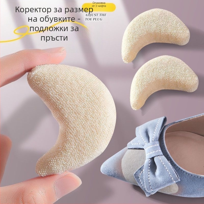 Нови меки подметки за пръсти на обувки, половин размер, за високи токчета, намаляване на размера на обувките, против болка, противоплъзгащи, заместване на пръстите на предната част на стъпалото