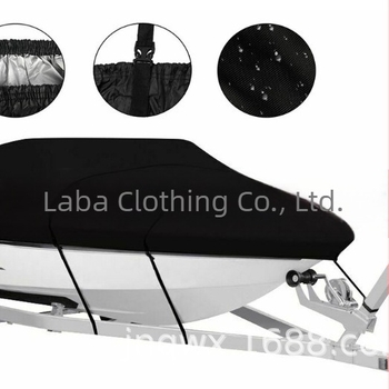 Фабричен трансграничен Amazon ebay черен калъф за кола сребърен калъф за яхта 210T водоустойчив калъф за лодка от едно парче за доставка на лодка