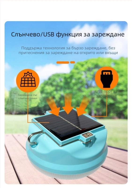 Соларна акумулаторна крушка за аварийно прекъсване на захранването, нощен пазар, домакинска LED енергоспестяваща сгъваема футболна светлина със силна светлина