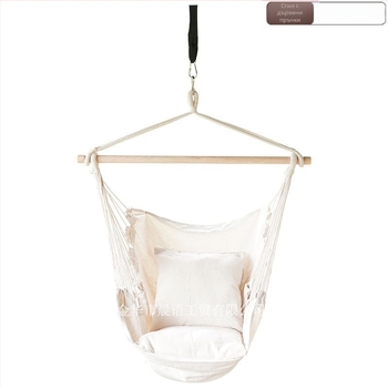 Външен/вътрешен висящ стол, платнена висяща кошница, ръчно изработена люлка с пискюли, противообръщаща се, трансгранична електронна търговия на едро и дребно