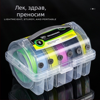 Многофункционална риболовна линия Xiong Wang, голяма кутия за съхранение, онлайн съхранение, PE линия, найлонова линия, карбонова линия, преносима риболовна екипировка