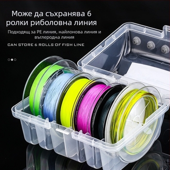 Многофункционална риболовна линия Xiong Wang, голяма кутия за съхранение, онлайн съхранение, PE линия, найлонова линия, карбонова линия, преносима риболовна екипировка