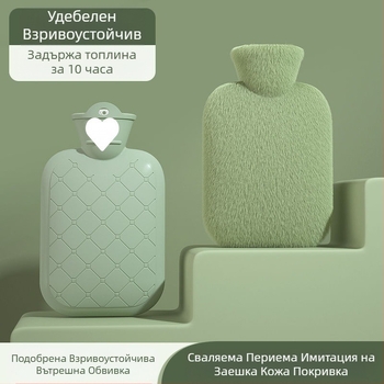 Торбичка с гореща вода, презареждаща се, затопляща за ръце, взривоустойчива, подвижна и переща се, топла, бебешка, топла, студена, колан за менструални болки в корема