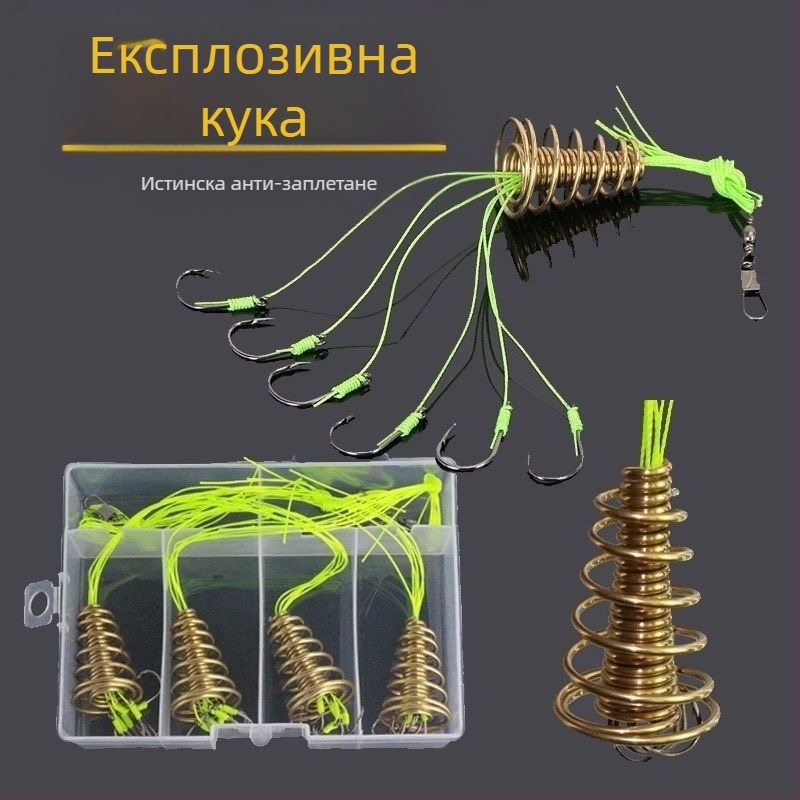 Кука против висяща дънна експлозия, против остъргване, кука Ishini, хвърляща въдица, морски въдица, риболовен групов риболовен артефакт, голяма пружинна бомбена кука