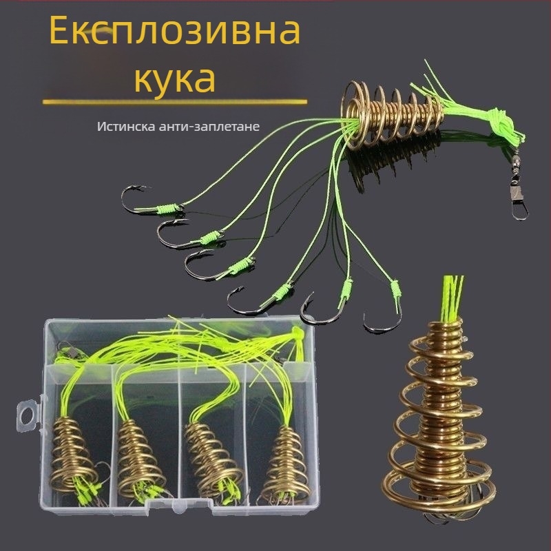 Кука против висяща дънна експлозия, против остъргване, кука Ishini, хвърляща въдица, морски въдица, риболовен групов риболовен артефакт, голяма пружинна бомбена кука