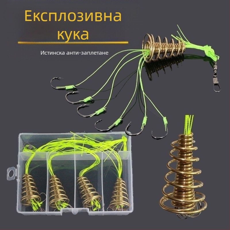 Кука против висяща дънна експлозия, против остъргване, кука Ishini, хвърляща въдица, морски въдица, риболовен групов риболовен артефакт, голяма пружинна бомбена кука