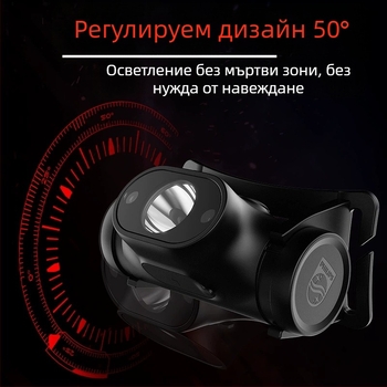 Ултралек интелигентен сензорен челник Philips Sfl1851, за външен туризъм, къмпинг, патрулен, монтиран на главата