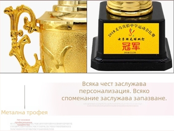 Метален трофей, пластмасов трофей, детски трофей, танцов трофей, спортен трофей за ученици от начално училище, церемония по награждаване