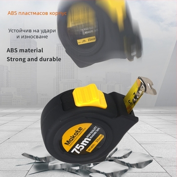 Външнотърговска британска лента 5 м 3 м стоманена лента удебелена износоустойчива линийка с висока прецизност кутия ролетка