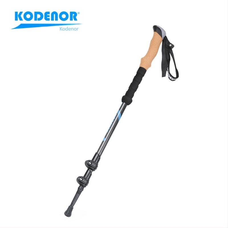 Телескопична бастунна щека Kedeno Outdoor Kdn-001 от въглеродни влакна, трисекционна, сгъваема, лека, с външна брава