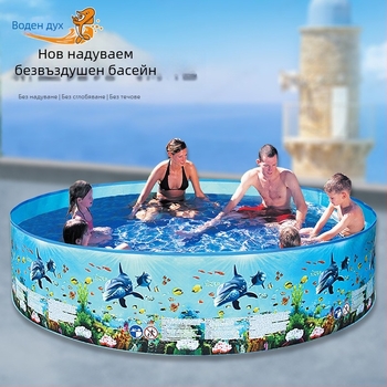 Голям открит надуваем басейн, домашен кръгъл басейн, детски закрит сгъваем басейн, поколение коса