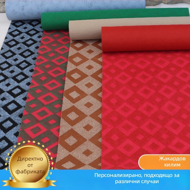 Жакардовият килим може да се реже, офис килимът не е лесен за деформиране, хотелските стъпала са неплъзгащи се, удебелен пълен килим в търговски център.