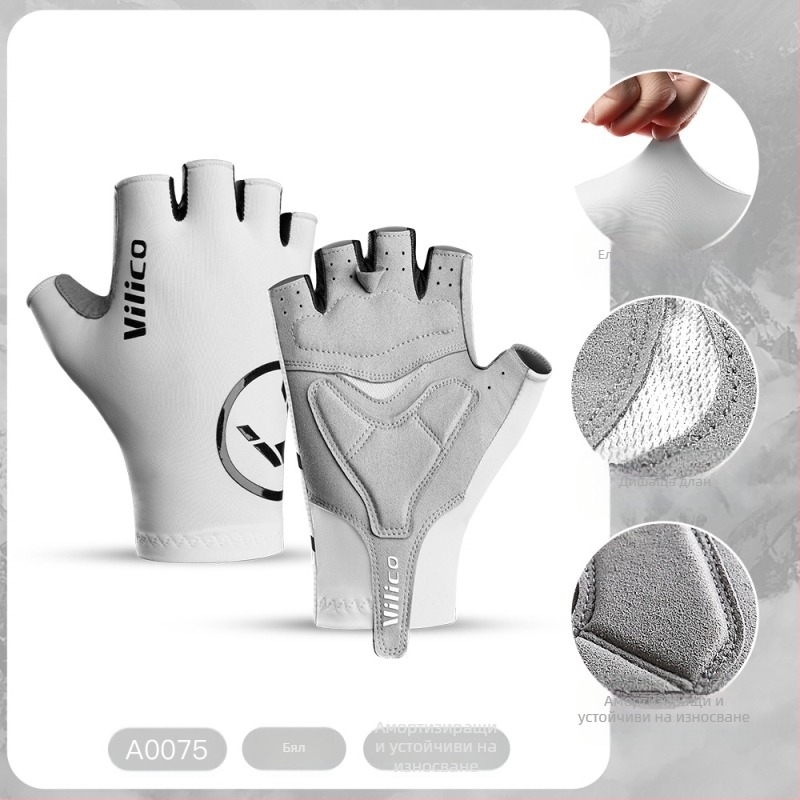 Пролетни и летни ръкавици за планинарство и колоездене, абсорбиращи удари с половин пръст, неплъзгащи се, устойчиви на износване, еластични, дишащи, готови за продажба