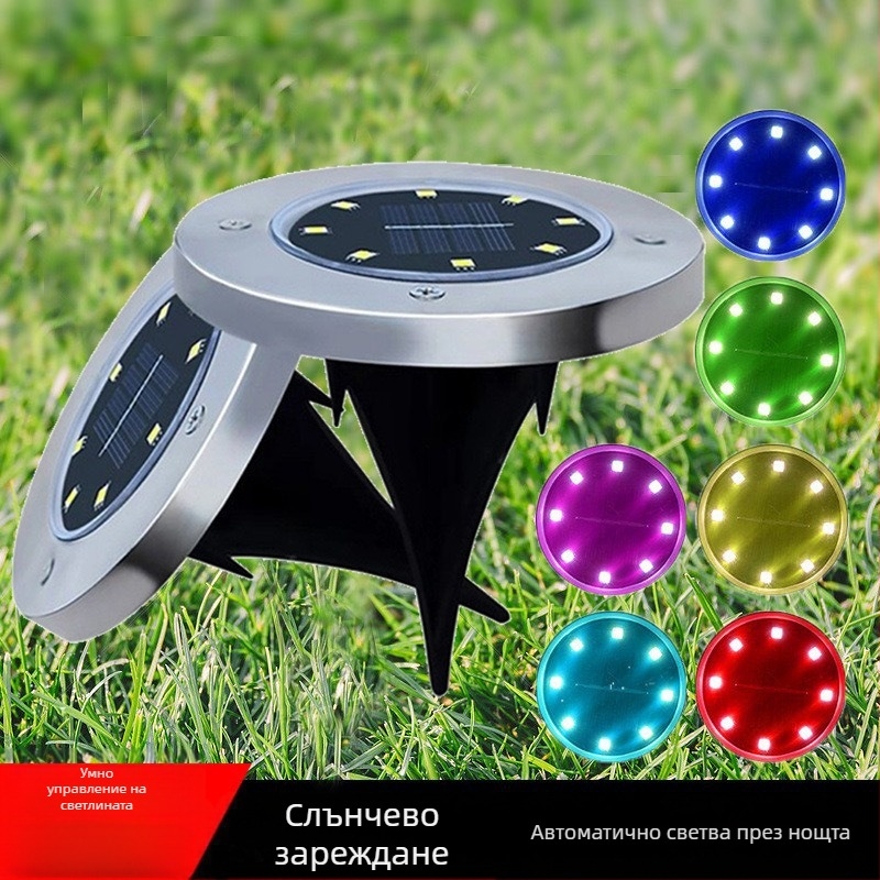 Външна водоустойчива подова светлина led външна стълбищна светлина за тревна площ слънчева вградена светлина двор градина декоративна пейзажна светлина