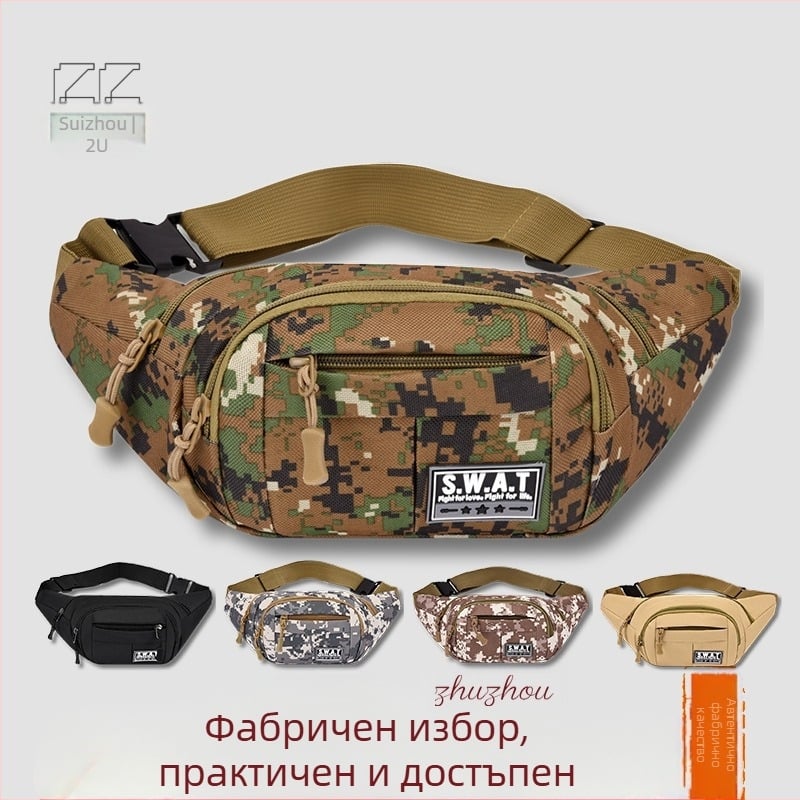 Чанта за кръста в нов стил за мъже и жени, многофункционална чанта за спорт на открито, портмоне за монети за мобилен телефон, модна тенденция на едро