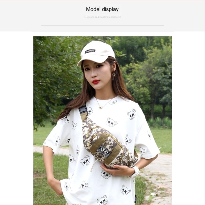 Чанта за кръста в нов стил за мъже и жени, многофункционална чанта за спорт на открито, портмоне за монети за мобилен телефон, модна тенденция на едро