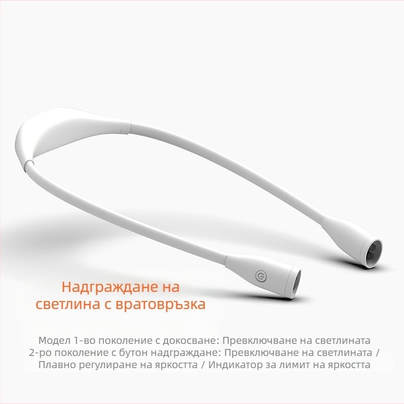 Преносима лампа за окачване на врата, защита за очите на студента, LED лампа за четене, носеща лампа за четене с USB зареждане, външна нощна LED лампа