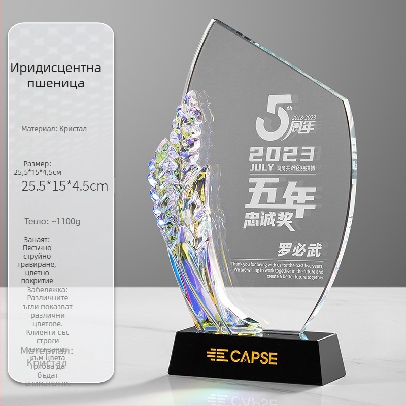Кристален трофей 2024, креативен трофей, изключителен служител, почетна награда, възпоменателен екип, награди, годишно събрание, гравиране на медали