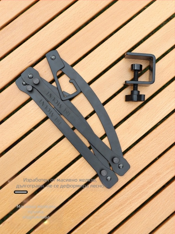 Многофункционална регулируема стойка за настолна лампа за къмпинг на открито, преносима стойка за висяща лампа с дълго рамо, сгъваема стойка за къмпинг лампа