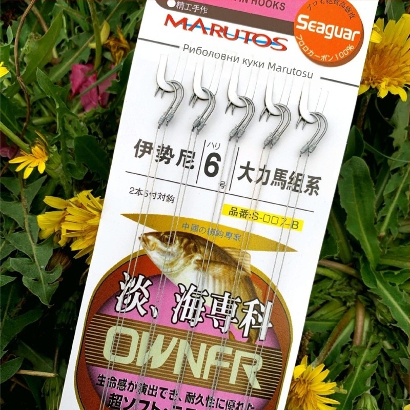 Риболовна кука, вързана със силно конско влакно, двойна кука, риболовна кука, аксесоари за риболовни принадлежности, двойна кука Iseini влакно