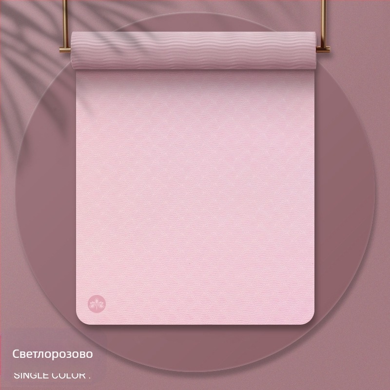 Красотата на йога tpe йога постелка за момичета, неплъзгаща се звукоизолация, абсорбиране на удари, безшумна домашна постелка за йога, скачаща