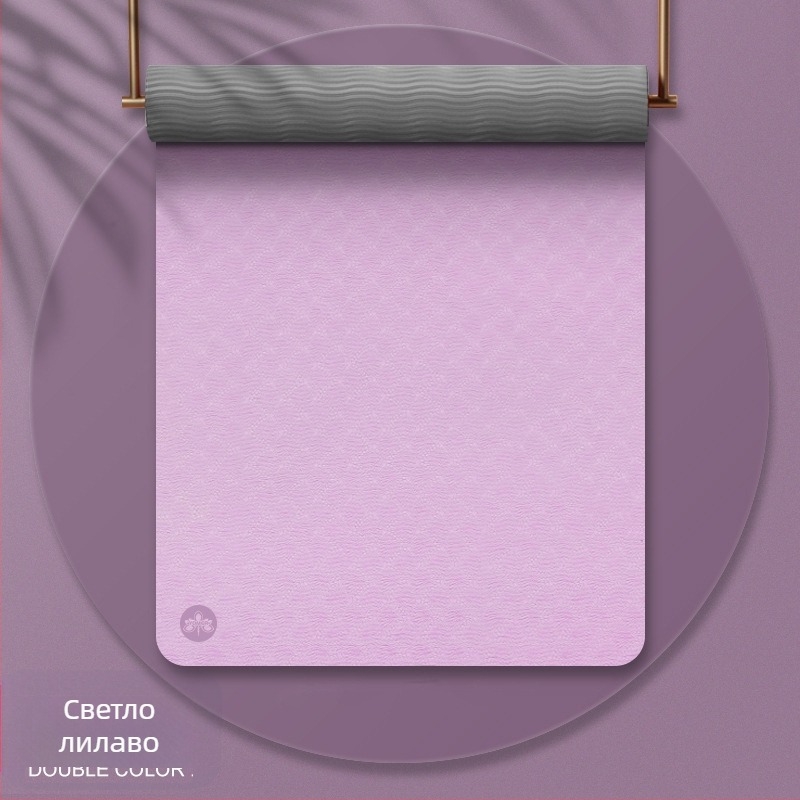 Красотата на йога tpe йога постелка за момичета, неплъзгаща се звукоизолация, абсорбиране на удари, безшумна домашна постелка за йога, скачаща