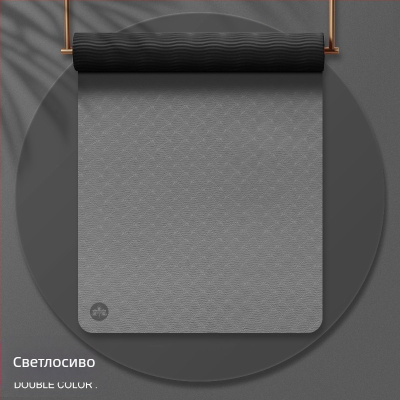 Красотата на йога tpe йога постелка за момичета, неплъзгаща се звукоизолация, абсорбиране на удари, безшумна домашна постелка за йога, скачаща