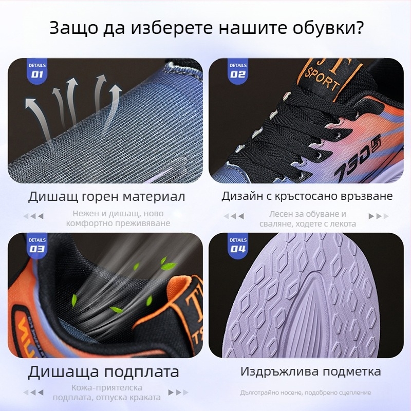 Мъжки обувки Ежедневни и най-лесни за съчетаване Нови обувки за външна търговия на едро за двойки Полиуретанови корейски модни маратонки